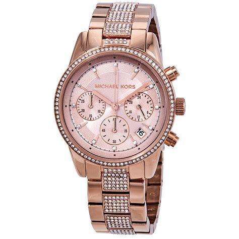 michael kors ritz watch black|michael kors ritz chronograph.